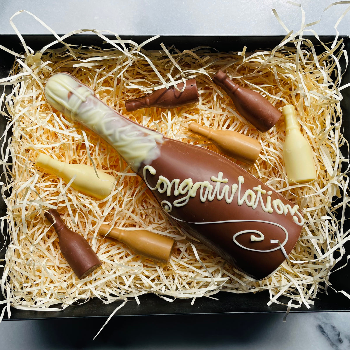 Chocolate Champagne Bottle Rumsey's Handmade Chocolates