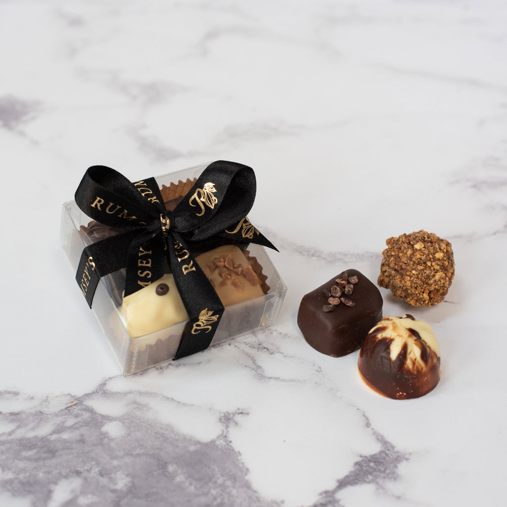 Box of 4 handmade luxury valentines truffles