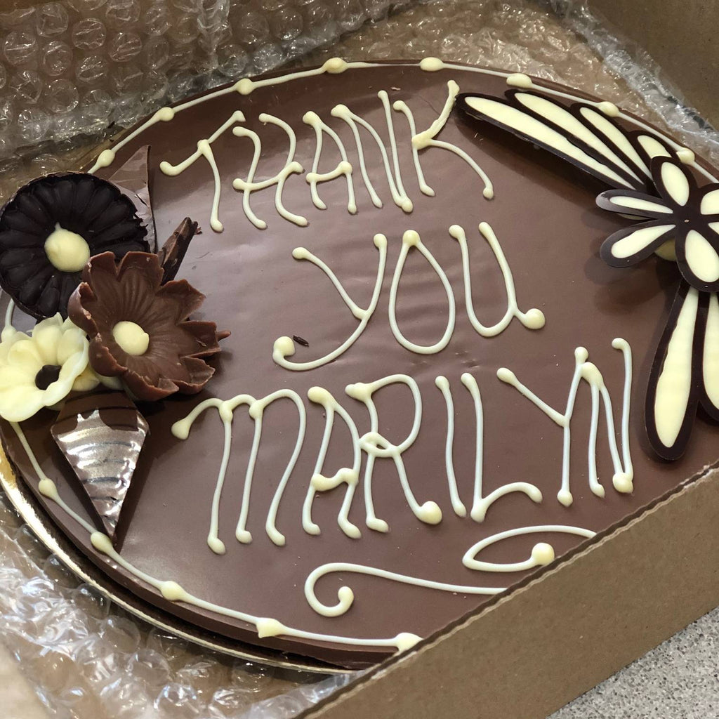 luxury handmade chocolate plaque personalised valentines gift 