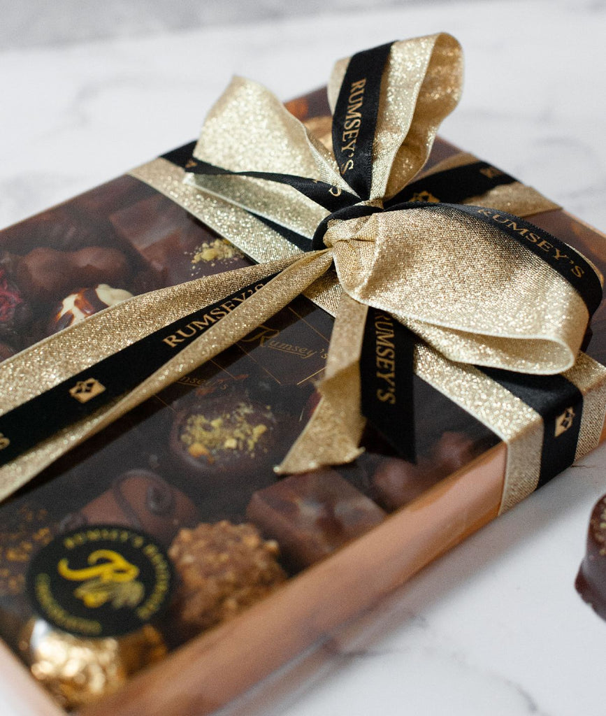 Beautiful gift box of 30 handmade chocolates for Valentine's day