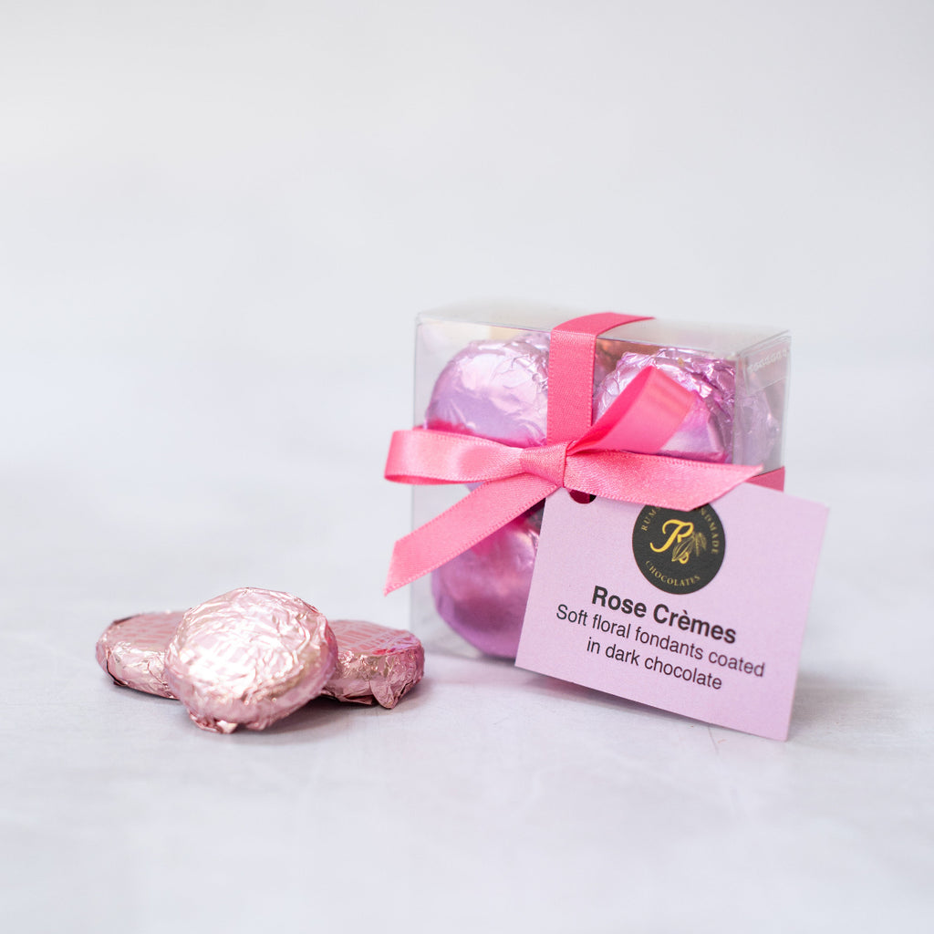 Beautifully wrapped artisan rose cremes